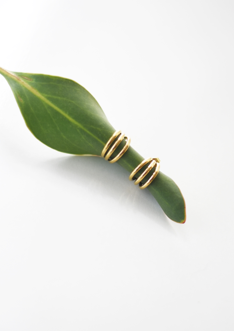 Triple Stack Hoops – 18K Gold Waterproof Earrings