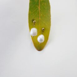Baroque Pearl Drop Earrings – 18K Gold Waterproof