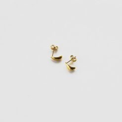 Solid Teardrop Stud – 18K Gold Waterproof Earrings