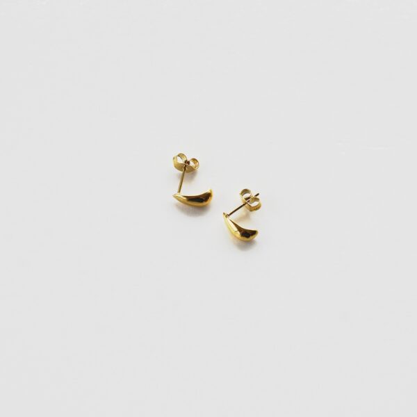 Solid Teardrop Stud – 18K Gold Waterproof Earrings