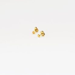 Tiny Solid Circle Studs– 18K Gold Waterproof Earrings