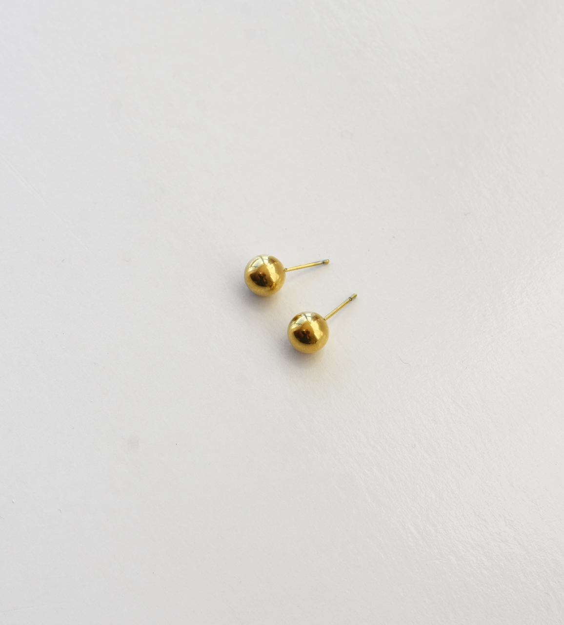 Plain Jane Ball Studs– 18K Gold Waterproof Earrings - Image 11