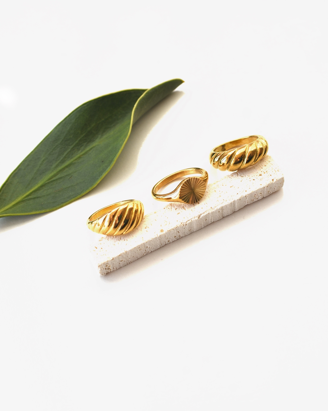 Twisted Dome Statement Ring – 18K Gold Waterproof - Image 8