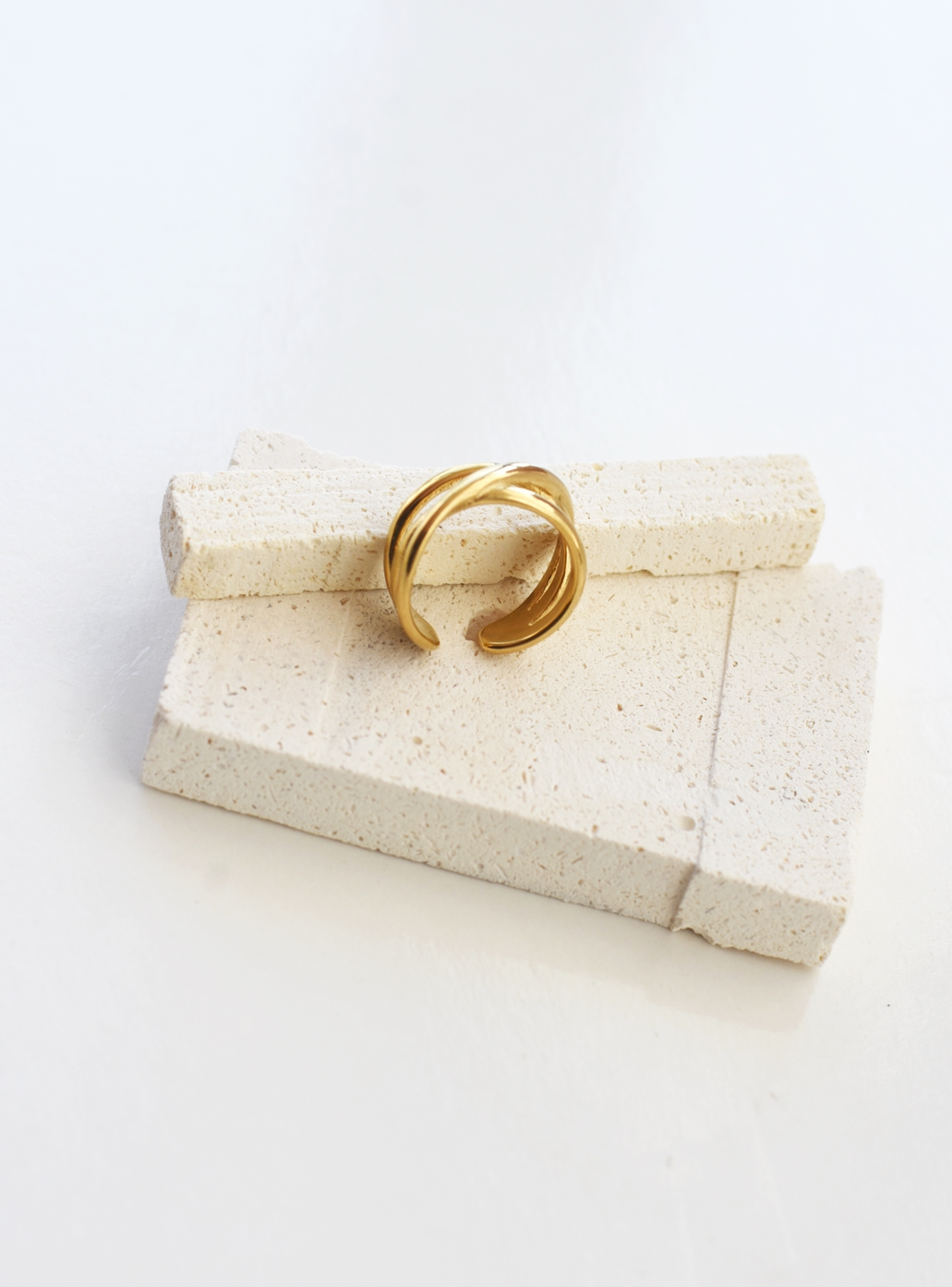 Stacked Band Ring – 18K Gold Waterproof - Image 5