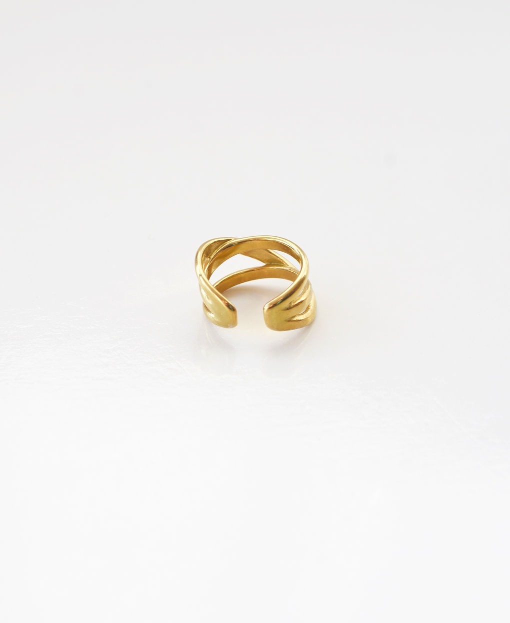 Stacked Band Ring – 18K Gold Waterproof - Image 4