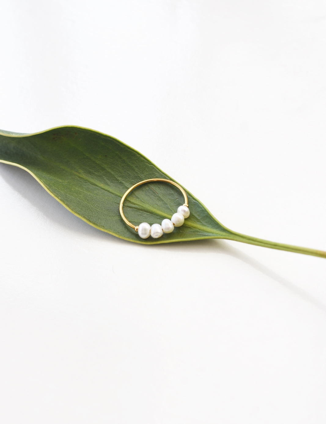 Multi Pearl Stack Ring – 18K Gold Waterproof - Image 4