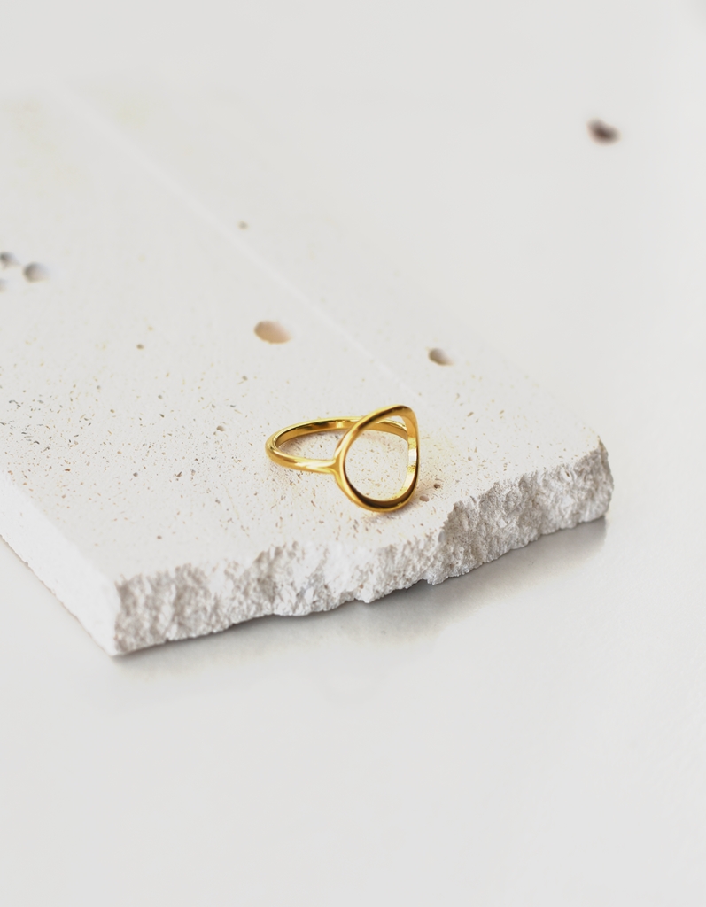 Simplistic Circle Ring– 18K Gold Waterproof - Image 4