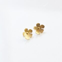 Bold Blossom Stud – 18K Gold Waterproof Earrings