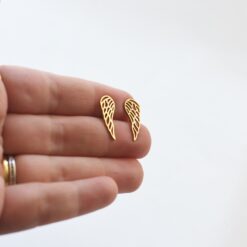 Angel Wing Studs – 18K Gold Waterproof Earrings