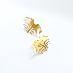 Sunburst Statement Studs – 18K Gold Waterproof Earrings