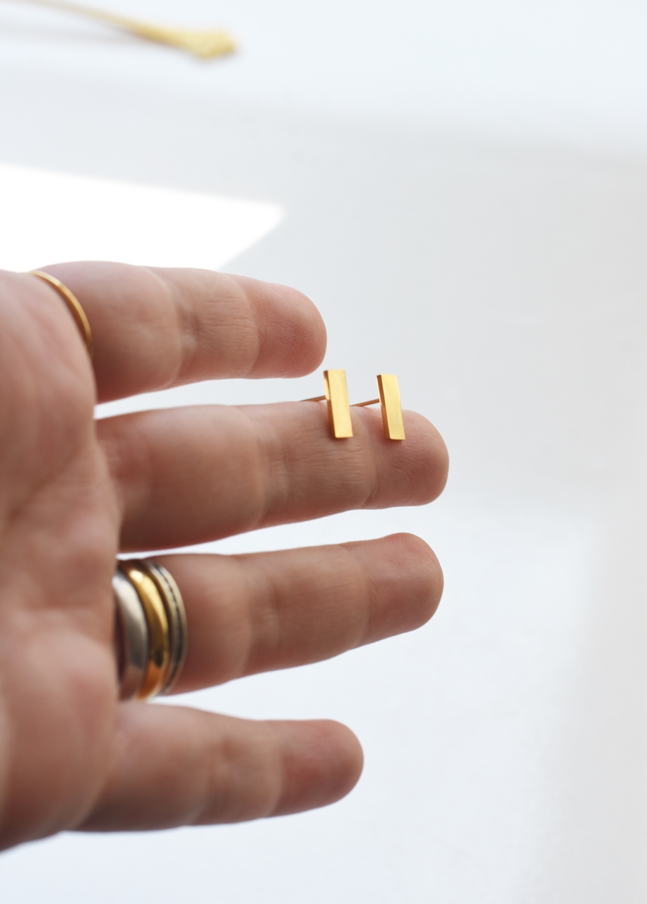 Flat Bar Studs - Waterproof Gold - Image 9