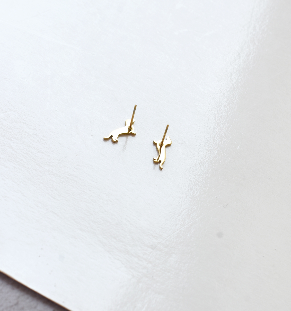 Dachshund Studs – 18K Gold Waterproof Sausage Dog Earrings - Image 5