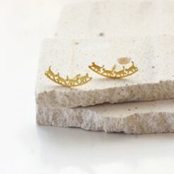 Cat Parade Crawler Stud – 18K Gold Waterproof Earrings