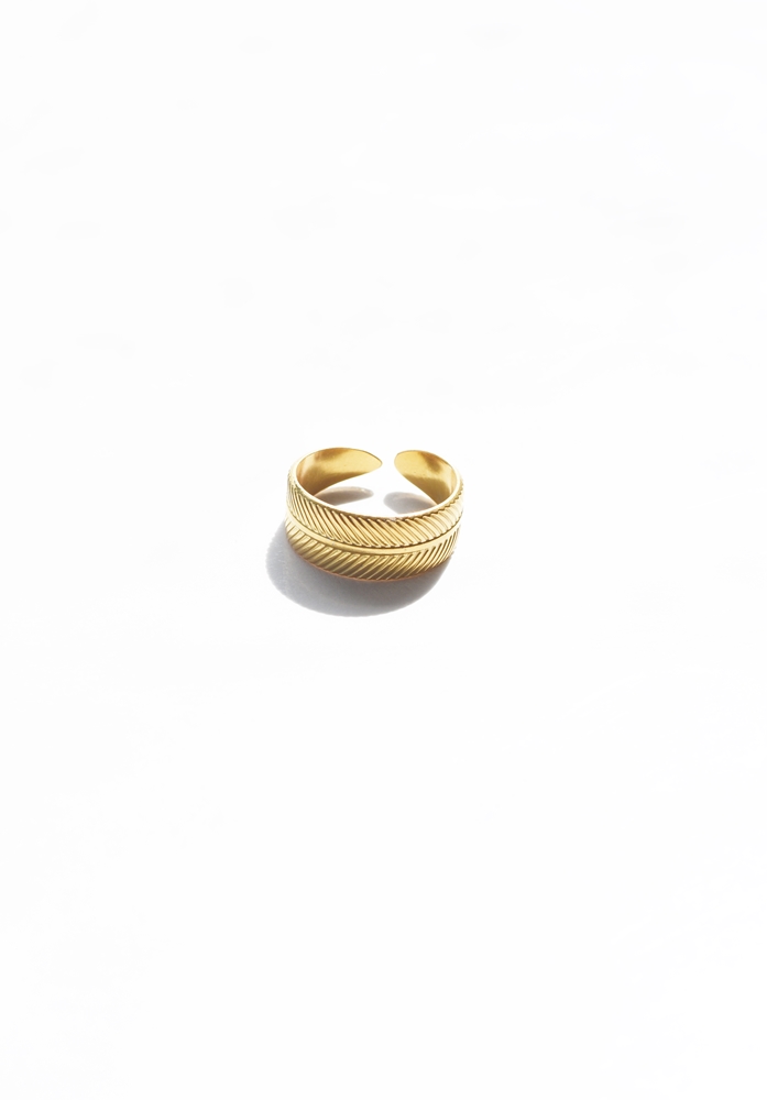 Leaf Wrap Ring – 18K Gold Waterproof - Image 6