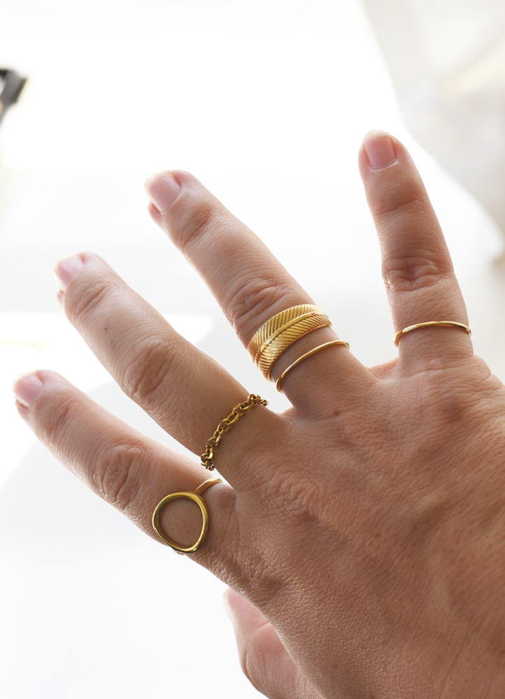 Leaf Wrap Ring – 18K Gold Waterproof - Image 10