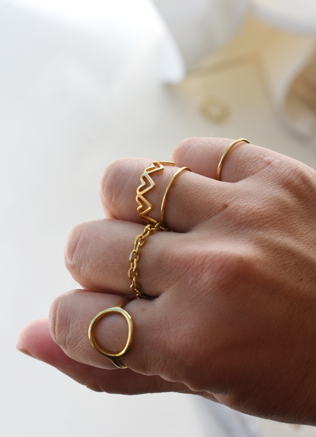 Endless Hearts Ring – 18K Gold Waterproof - Image 9