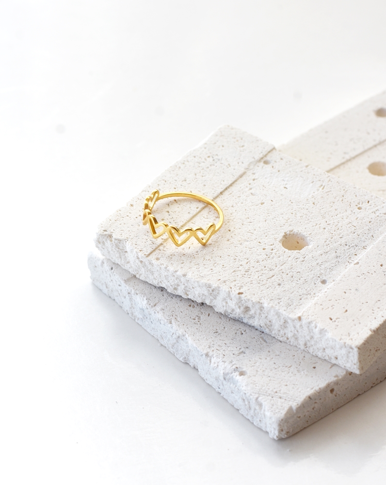 Endless Hearts Ring – 18K Gold Waterproof - Image 6