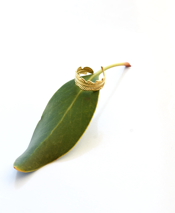 Feather Wrap Ring – 18K Gold Waterproof - Image 2