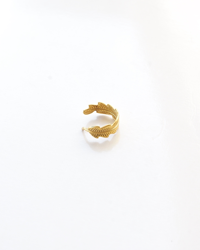 Feather Wrap Ring – 18K Gold Waterproof - Image 7