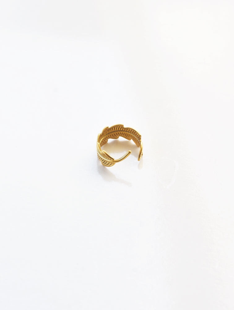 Feather Wrap Ring – 18K Gold Waterproof - Image 5