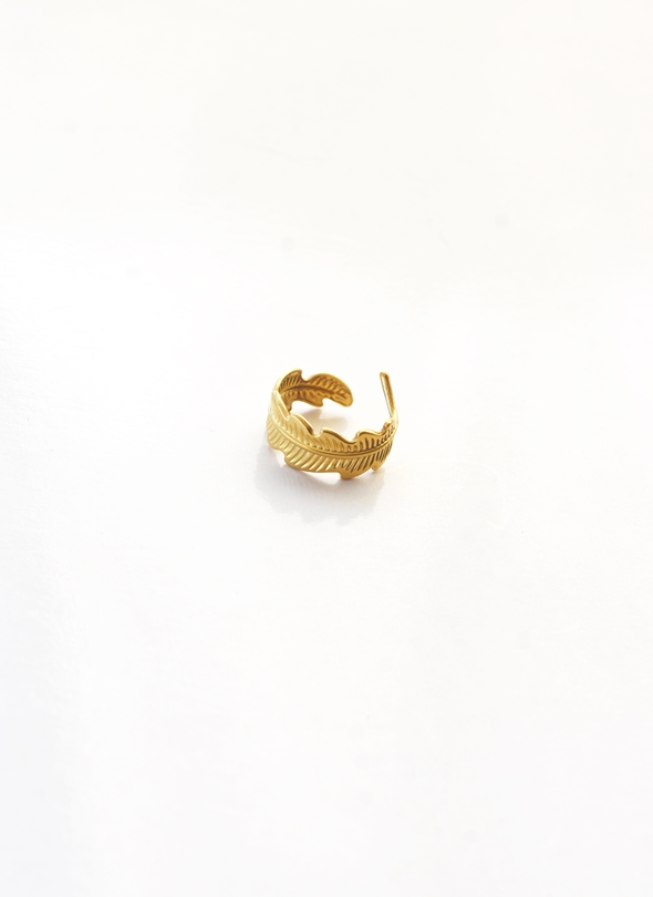 Feather Wrap Ring – 18K Gold Waterproof - Image 4