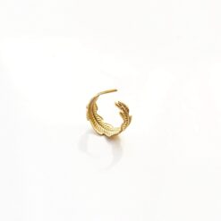 Feather Wrap Ring – 18K Gold Waterproof