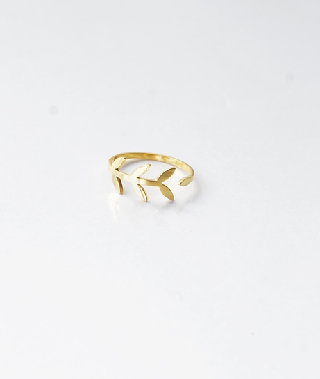Botanical Leaf Ring – 18K Gold Waterproof - Image 6