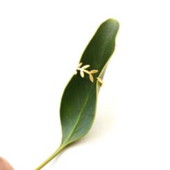Botanical Leaf Ring – 18K Gold Waterproof