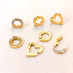 Golden Loop Lock Charm ~ DIY Style ~ 14K Gold Waterproof