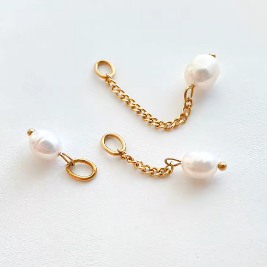 Pearl Drop Charm Pendant Collection – 14K Gold Waterproof