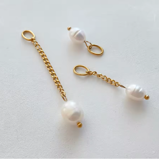 Pearl Drop Charm Pendant Collection – 14K Gold Waterproof - Image 3